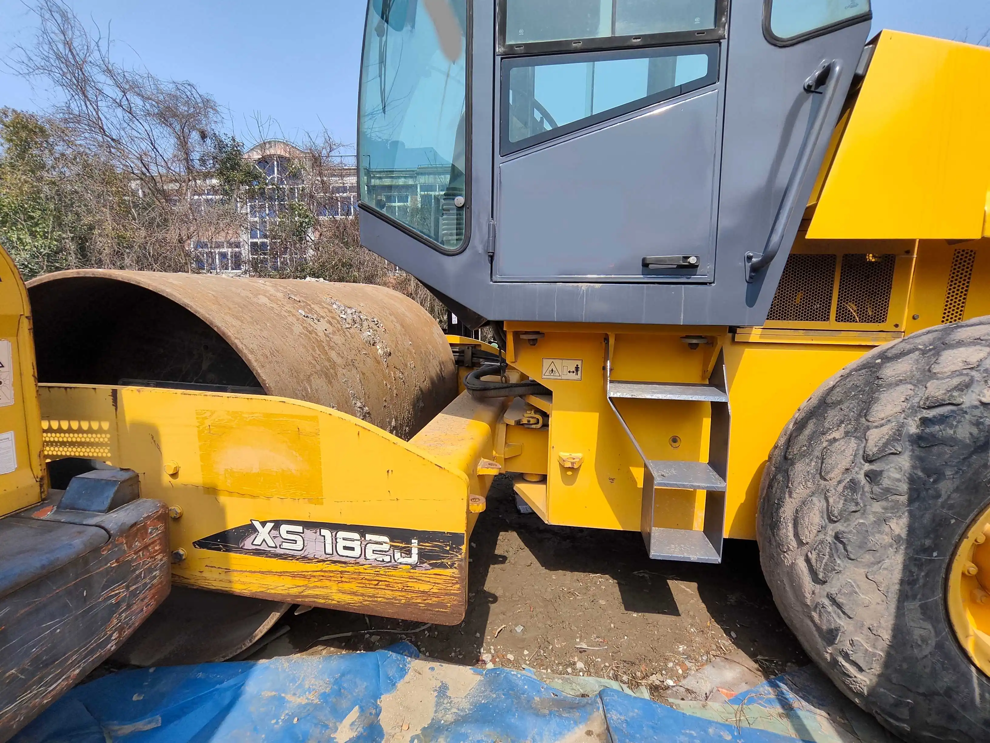 Secondhand Single drum steel wheel vibratory Road rollers 18t made in Xuzhou China short working hours Great performance Egypt