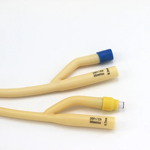 3-way Latex Foley Catheter plastic valve