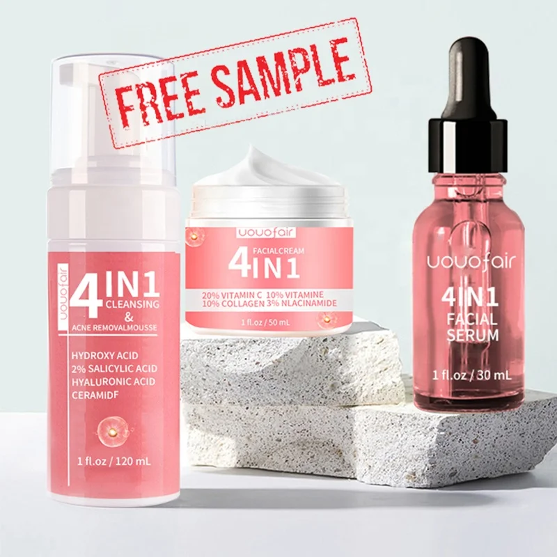 Free Sample Skin Care Hyauloronic Collagen Niacinamide 4 in 1 Face Serum Vitamin C Facial Serum