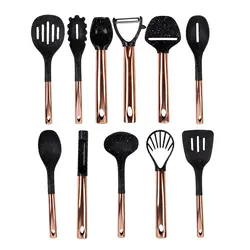 Home and Kitchen Accessories 11Pcs Heat Resistant Food Nylon Kitchen Baking Utensils Cheap Cooking Spatula Set