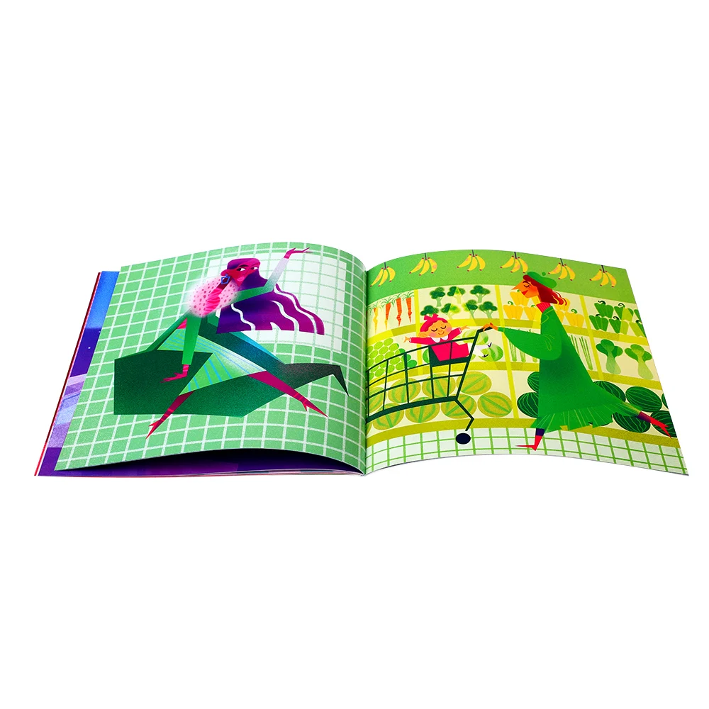 Top quality full color custom softcover children comic manga book printing