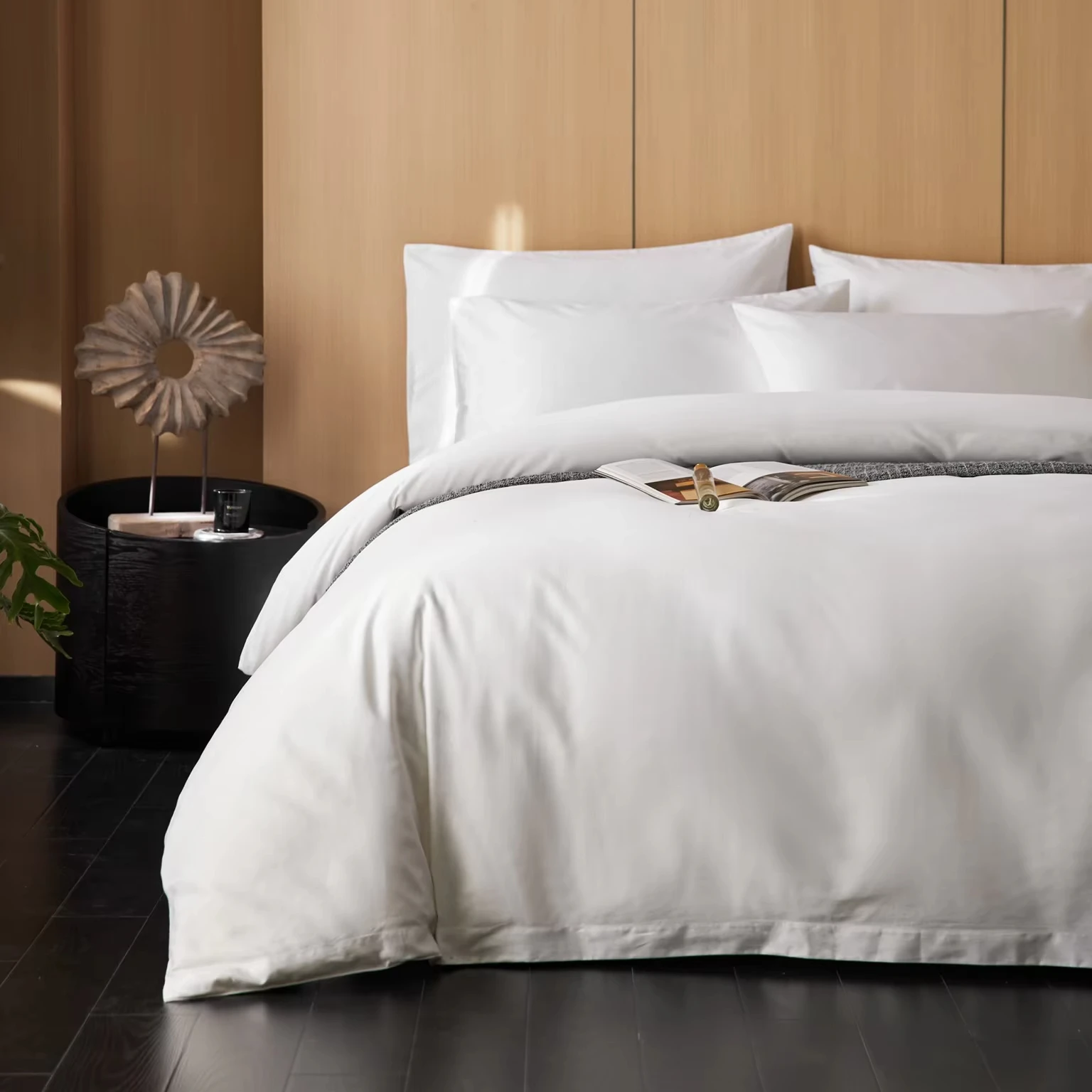 Постельное белье SANHOO белое перкаль простыни для отелей новый продукт роскошное постельное 300 Египетский хлопок