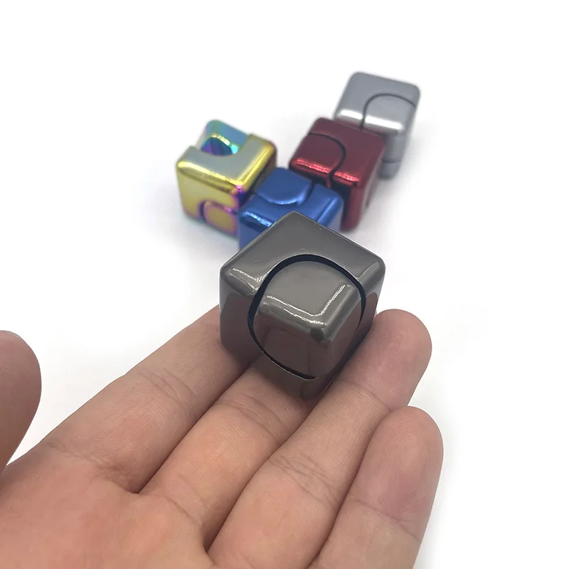 Colourful Rainbow Metal Alloy Hand Fidget Spinner Toys Hobbies Kids Fidget Spinner Toy Cube