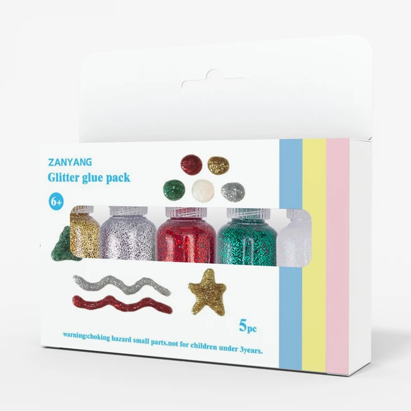 5 pack Amazon Best Crafts Wholesale stickles decoration non-toxic Glitter Glue Sets for Crafts for Holidays and Festivals