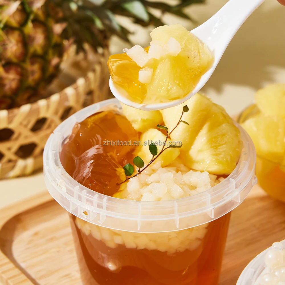 2024 Новое поступление 850 г консервированных кусочков ананаса в сиропе из Китая для приготовления фруктового чая или десертных начинок