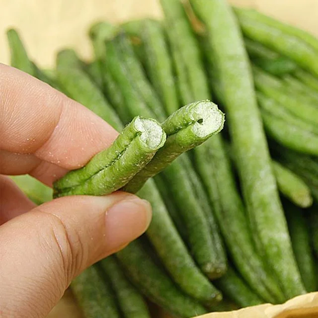 Dried Vegetables Snack Natural Fried Vacuum Package VF Dried Green Beans