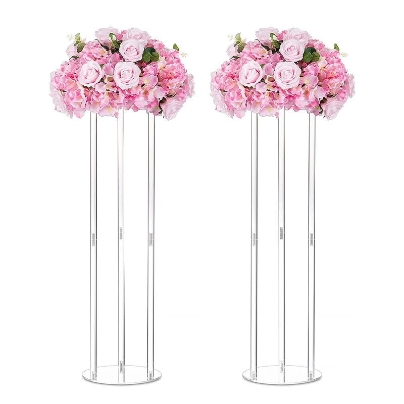 Elegant Flower Stand Flower Base Wedding Decorations Table  Tall Clear Acrylic Centerpieces