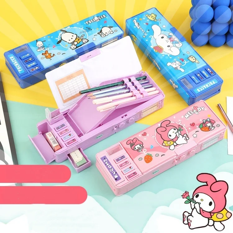Kawaii унисекс школьный чехол для паролей канцелярский ящик замок многофункциональный пенал большой емкости