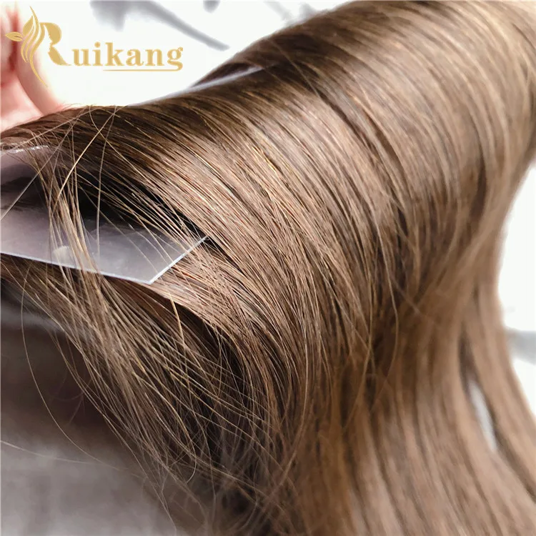 Invisible Tape Human Hair Extensions Light Color Tape Hair Tape Kinky Straight Raw Hair Patch Solition Human