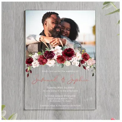 Customized Fancy Birthday Festival Christmas Conference Wedding Acrylic invitation card