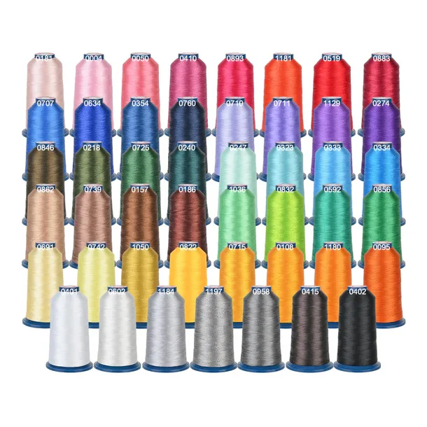 2024 Richword Selected 4000m 108D/2 40wt Polyester Embroidery Thread Sewing Thread-100 colors 1 set