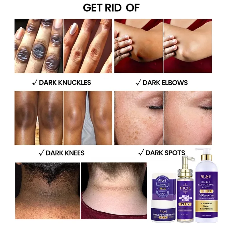 2024 Organic Glowing Double Glutathione 4K Plus Vegan Face Cream Brightening Beauty Products Whitening Skin Care Set (New)