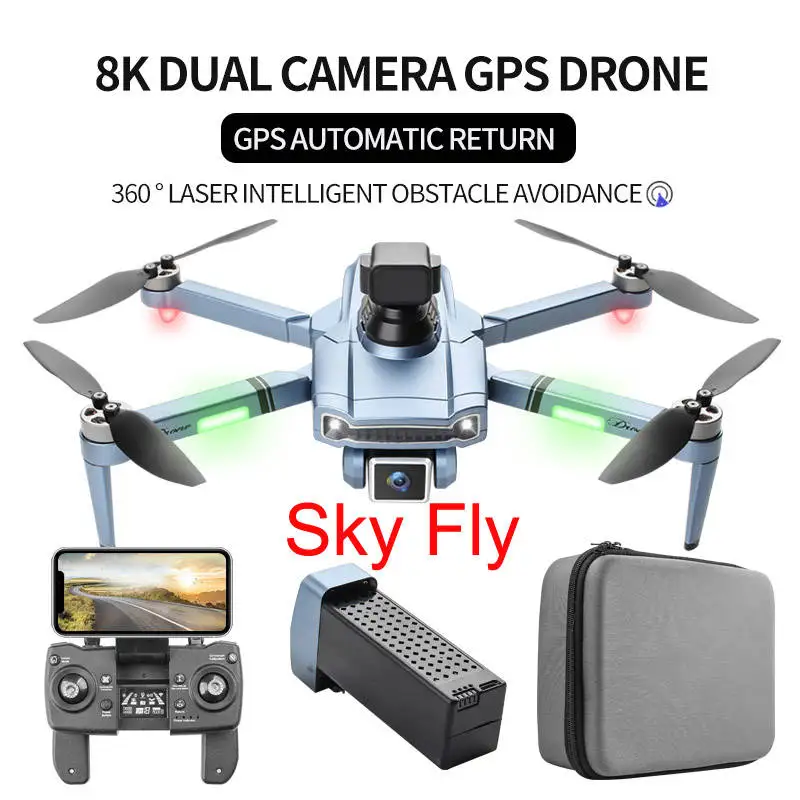 JHD S179 Pro RC Drone GPS FPV Quadcopter with Profesional Dual 4K Cameras Foldable Quadcopter Brushless Motor Drones Toys Dron