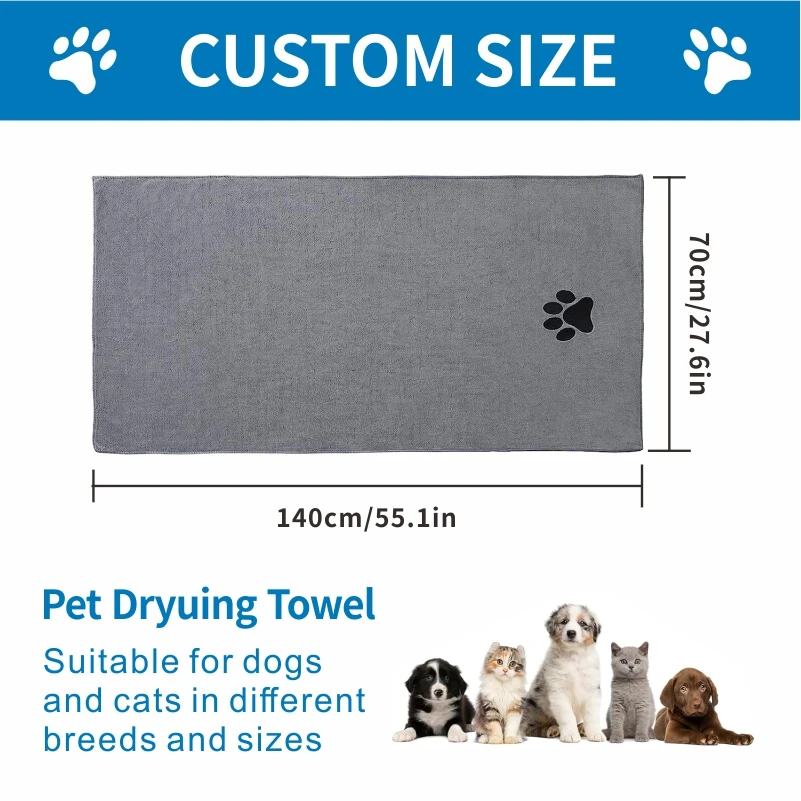Recycled Pet Cooling Sport Towel Microfiber Dog Towels For Drying Dogs Super Absorb Pet Towel For Dogs