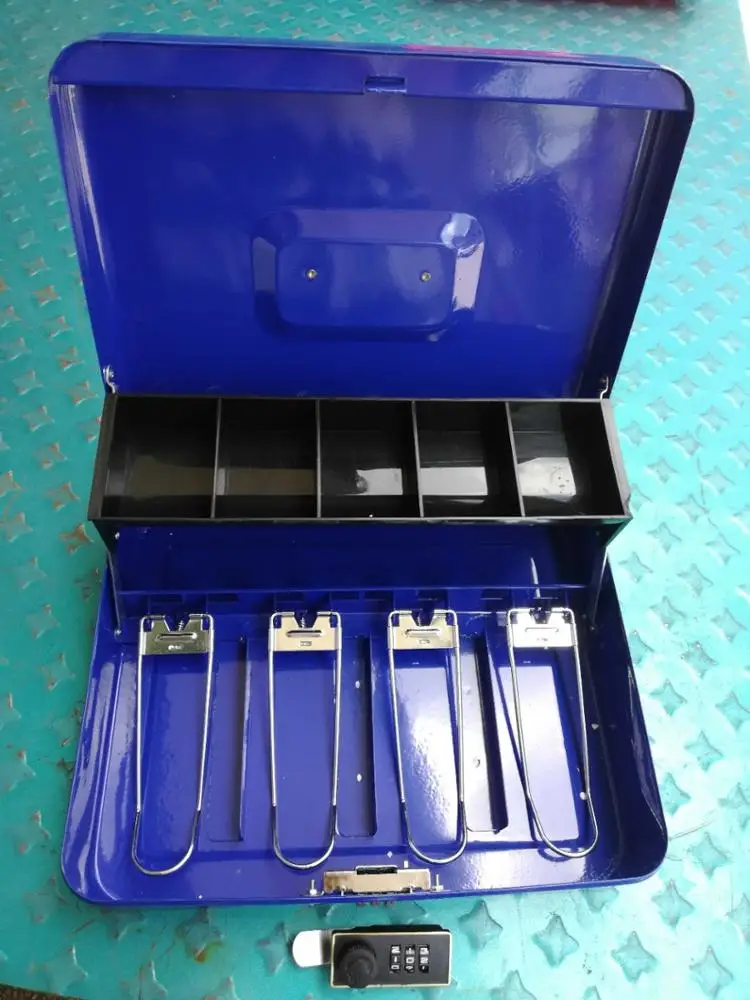 High quality handle lightweight safety money coin box portable key lock metal cash box