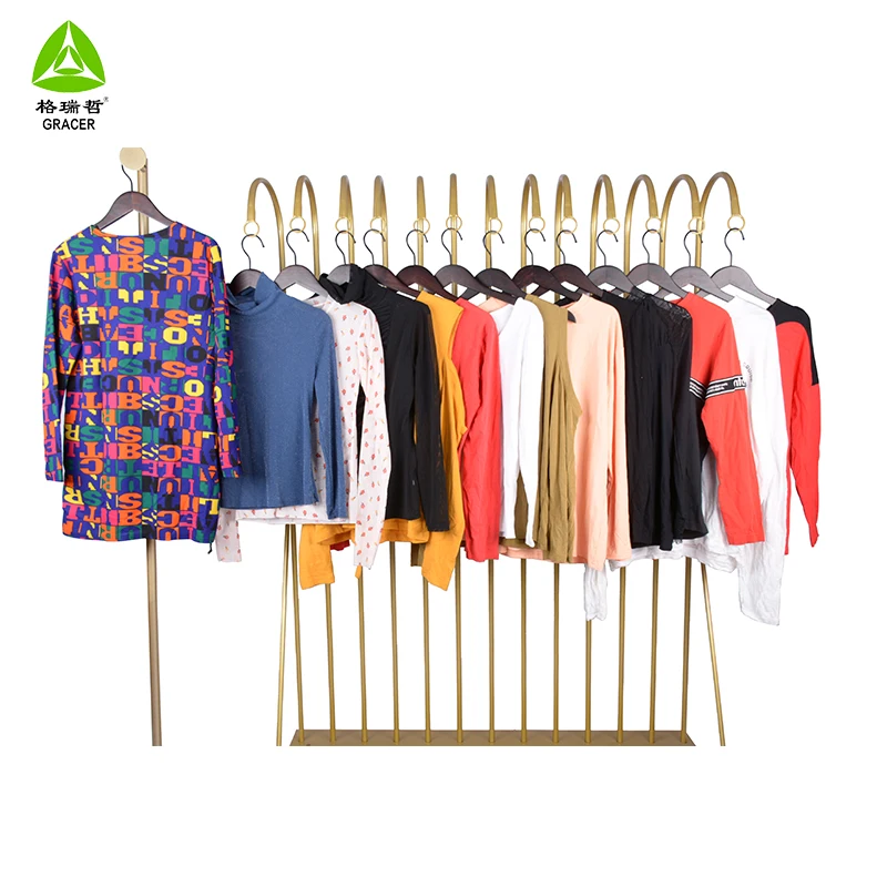 Spring Autumn Korean Clothes Women Long Sleeve Tshirt Second Hand Clothes Ukay Ukay Bales Import Used Clothes To In india