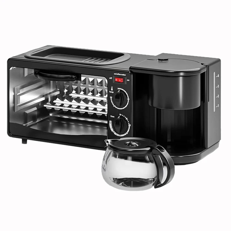 Newly Dfunctional 3-in-1 Breakfast Maker Coffee Maker Frying Pan Oven