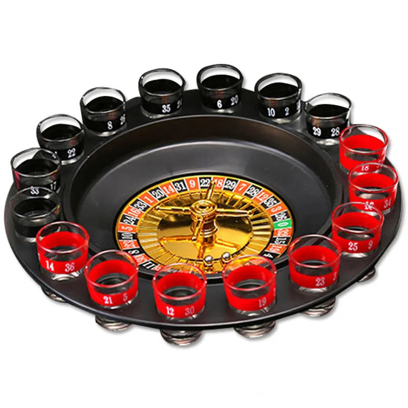 
Club party roulette game wine glass table fun turntable games 16 hole Russian roulette glass 