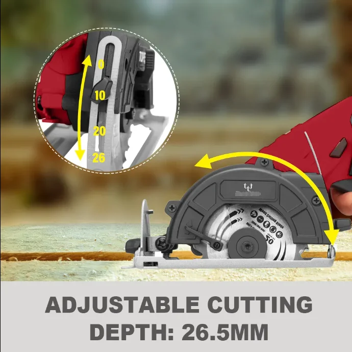 Li-ion Battery Operated Power Tool Hand-held 85mm Mini Electric Cordless Circular Saw with LED Factory Best Price 12V DIY Null