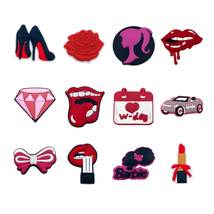 2022 Popular Custom Charms Lipstick Shoes Accessories For Kids