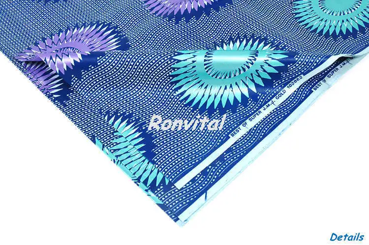 Wholesale factory lowest price african super woodine wax cotton fabric