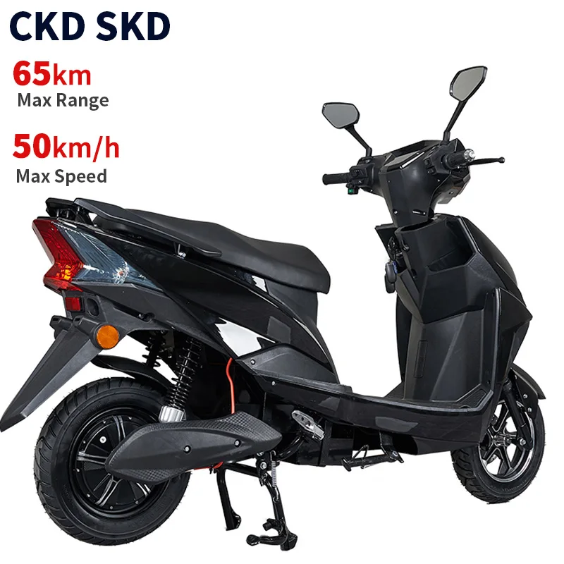 India hot selling new electric moped 600W/800W 40-50km/h speed 45-65km range best selling e motorcycle with delivery box 50kmh