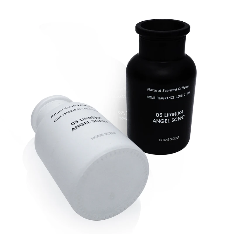Black White Aromatherapy bottle with English on the surface