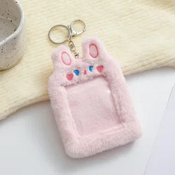 Factory Custom Fashion Custom plush idol collect photos case cute animal fluffy soft photocard kpop Plush card Holder
