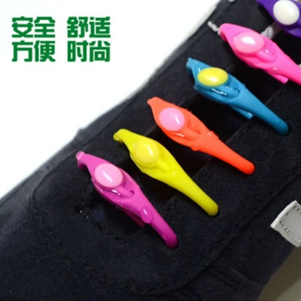 12-Pack Waterproof Silicone Non Tie Thick Shoelaces Elastic Shoe Laces Rubber Shoe Lace