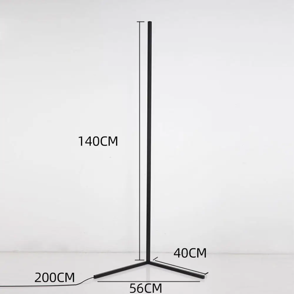 Ihomemix corner floor lamp modern floor lamps standing for living room with touch remote control