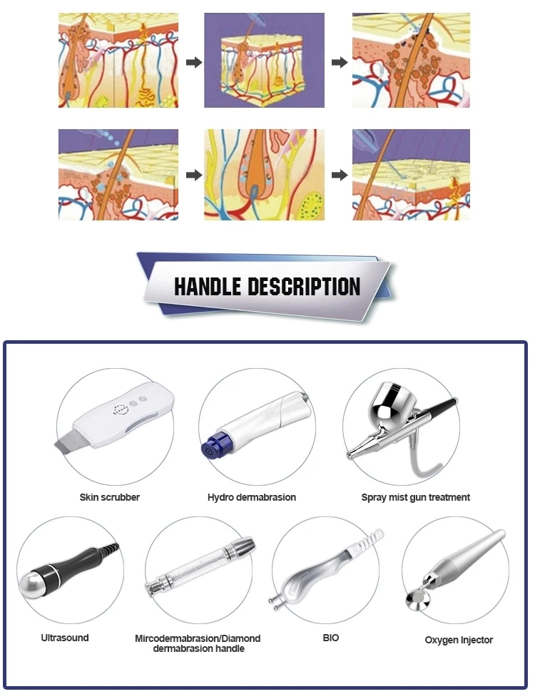 In Stock Aqua 7In1 Multifunction Hydrofacials Beauty Hydro Dermabrasion With Skin Detector Microcurrent Facial Machine