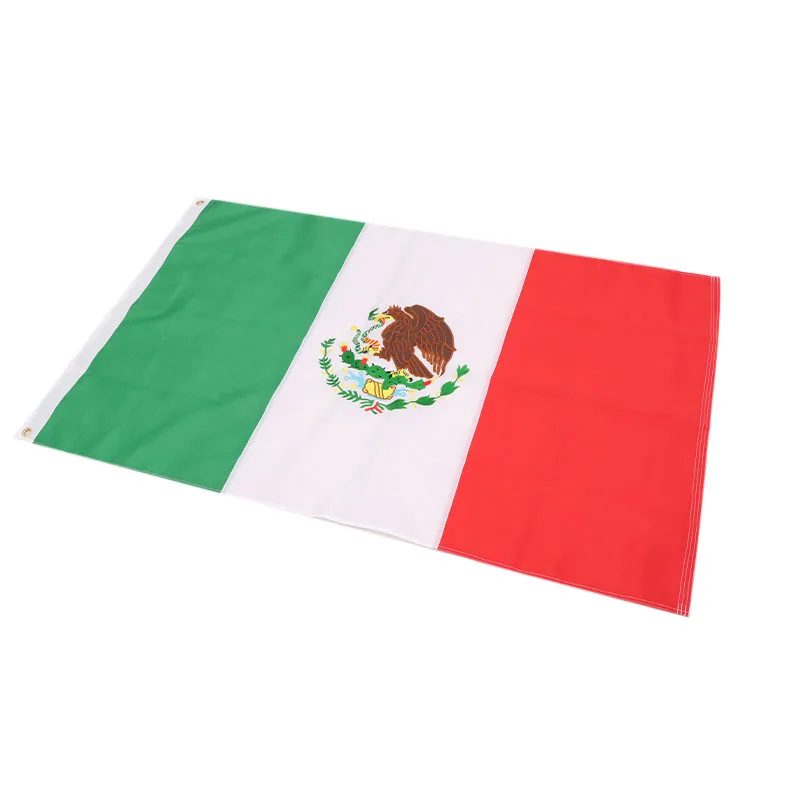 Custom 3*5 Feet Country Flag Sports Cheering Decorative Green Red White Eagle Mexican flag