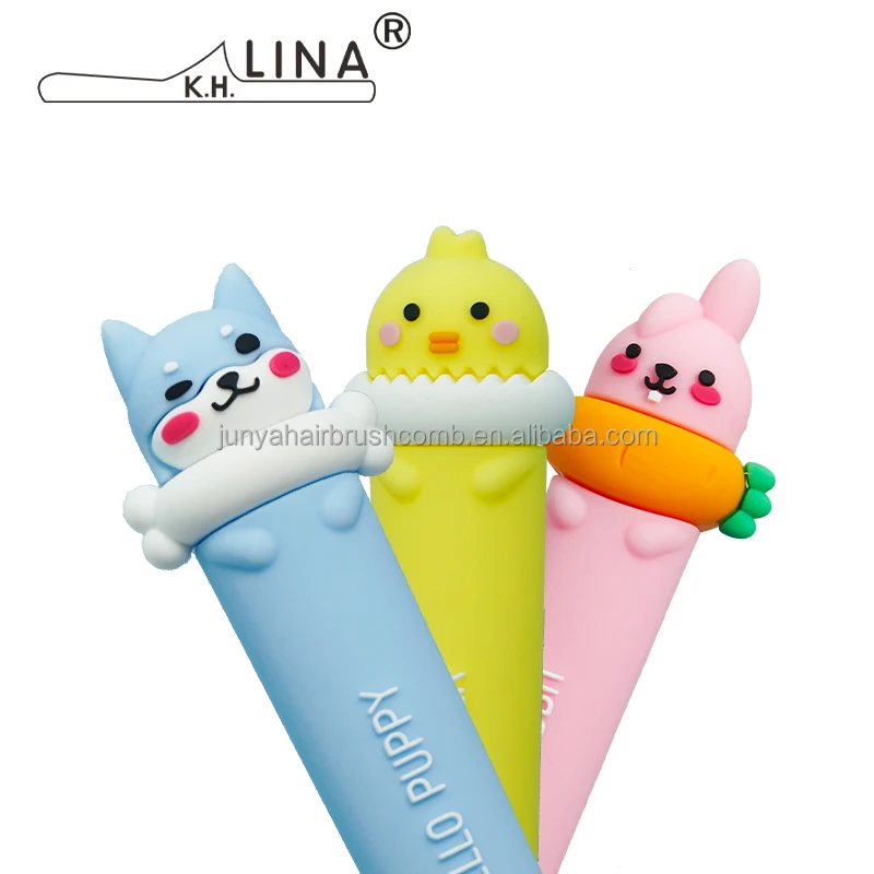 Мультяшная пластиковая плотная Расческа для зубов, Милая Детская щетка для волос для детей, Парикмахерская щетка для волос