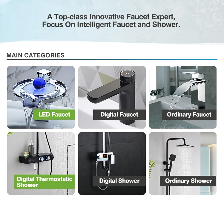 Led Basin Faucet Temperature Colors Change