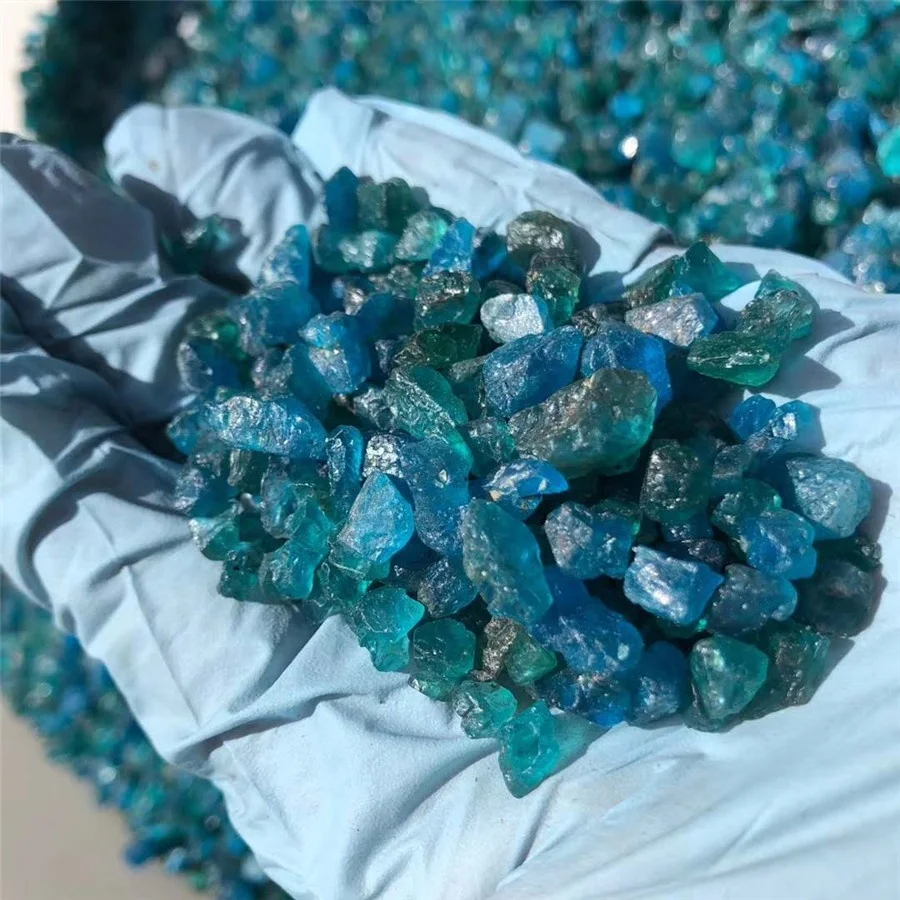 Wholesale Apatite Tumble Stone Natural Blue Apatite Tumbled Crystal Gravel For Crystal Healing Stones