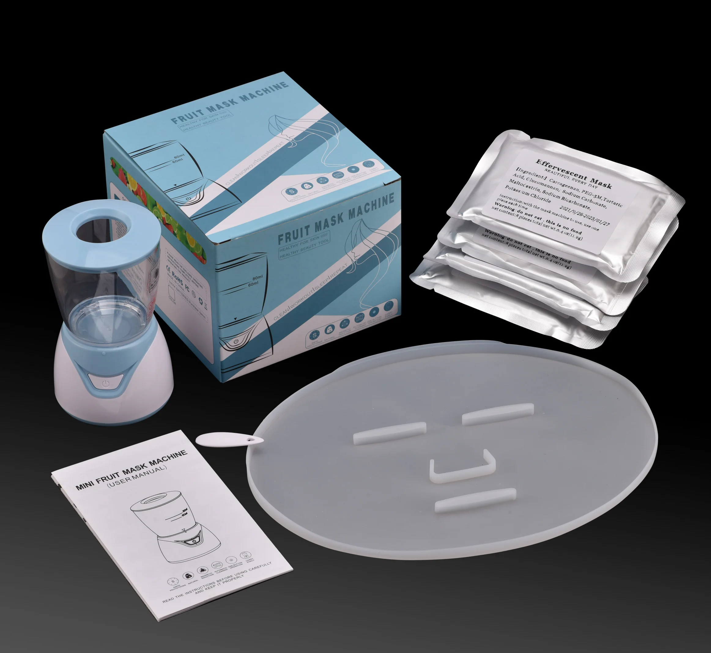 Автоматическая Мини-машинка для изготовления фруктовых масок лица с питанием от батарейки ААА машинка 32 коллагеновых