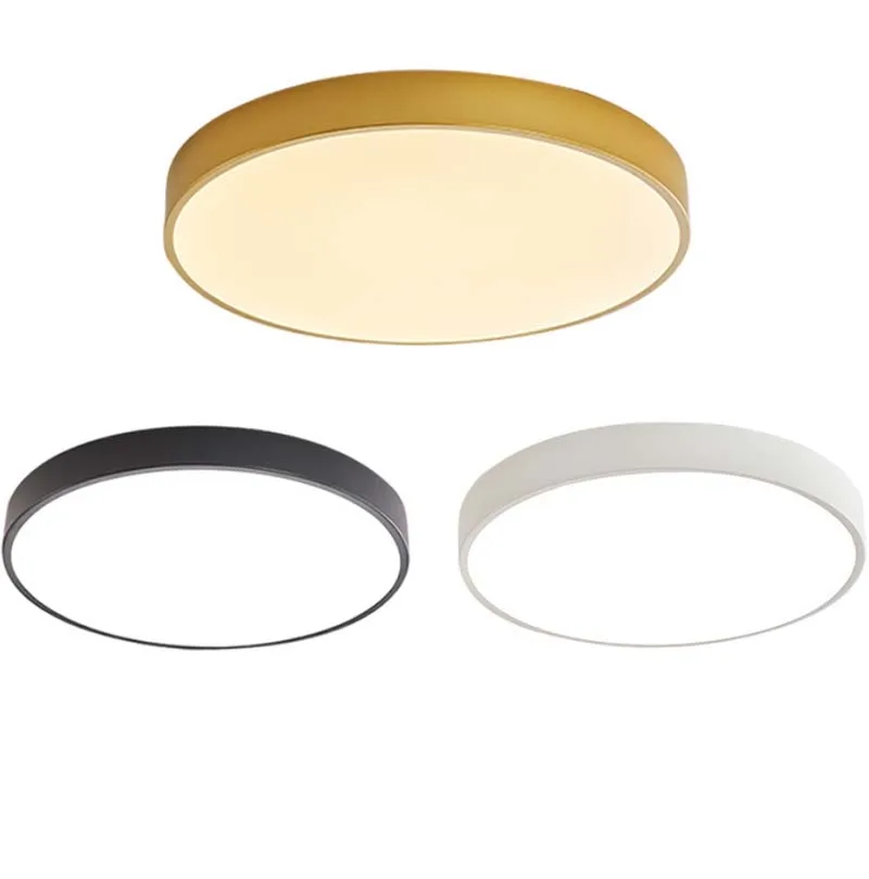 LOXONE KNX DMX DALI PWM dimming Modern Surface Mounted Bedroom Living Room Home Lighting Round Nordic Ceiling Light Led Lamp