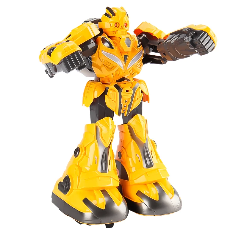 Radio controlled transform robot Car toy 2 4g gesture sensing transform robot Children cartoon light combat robot