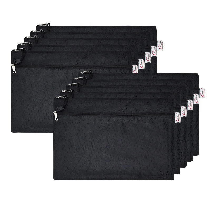 A4  custom file book double zipper pocket car document bag