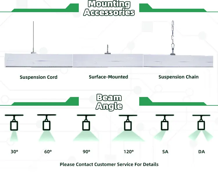 CE ROHS modular lighting system 150lm/W led linear trunking suspension recessed linear light