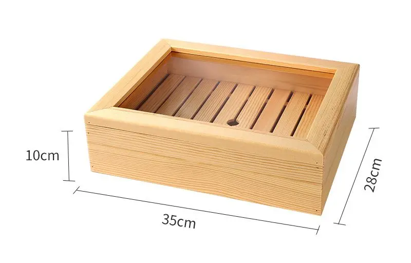 Wooden Food  Box Japanese Sashimi  Fresh-keeping  Wood Box Extra Large Food Store To Go Sushi Box Rectangular with lid