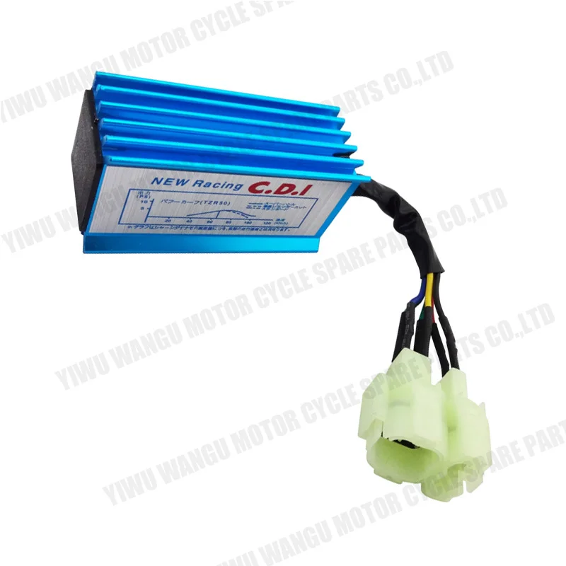 Синий 6 Pin гоночный CDI GY6 Круглый Коробка зажигания для 50cc 90cc 110cc 125cc 150cc 2 тактный двигатель Мопед Скутер ATV Quad