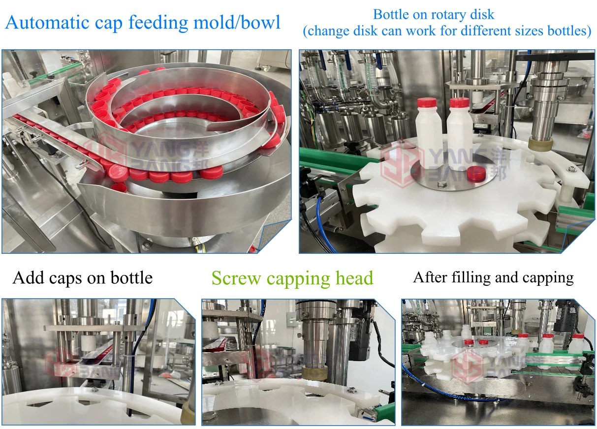 Automatic Servo Motor Piston Pump Yogurt Filling Machine Bottle Yogurt Milk Filling and Production Machine Line