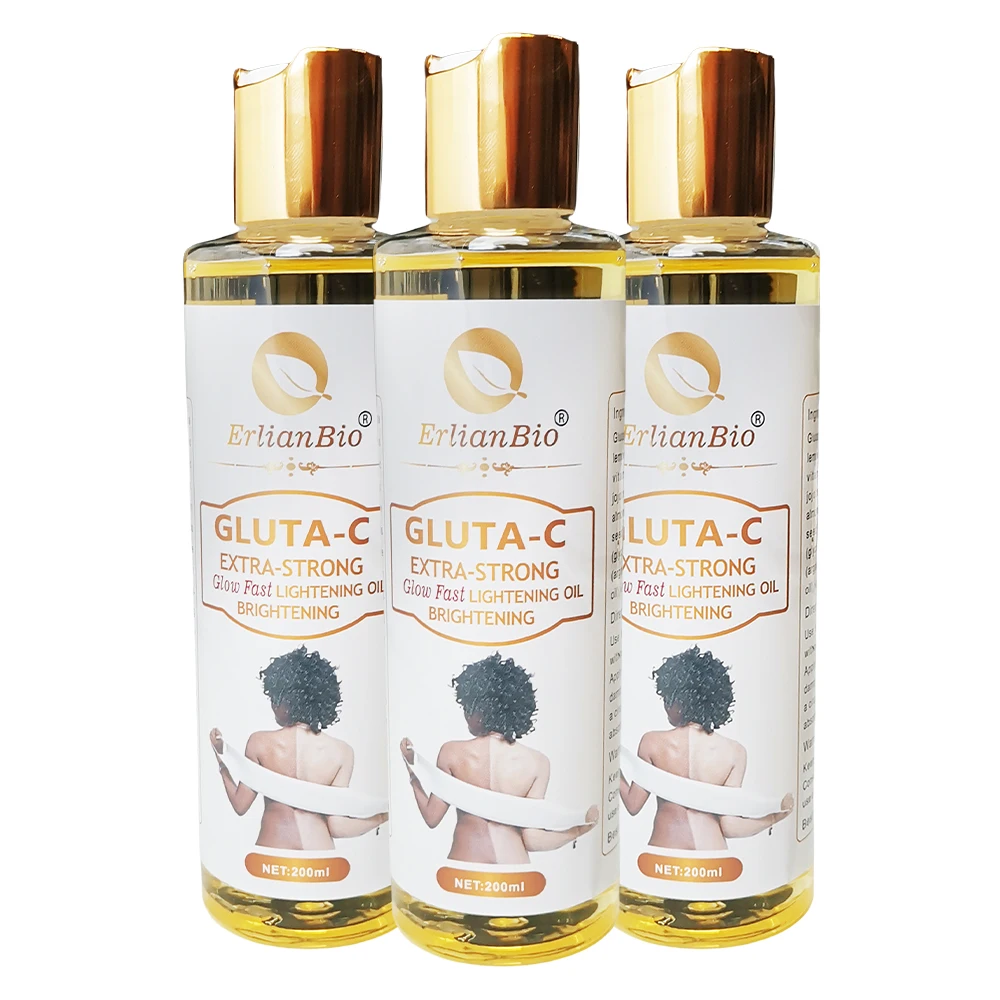 Pure Natural Vitamin E Brightening Massage Oil Hydrating Fast Whitening 200ml Vitamin C Glutathione Body Oil