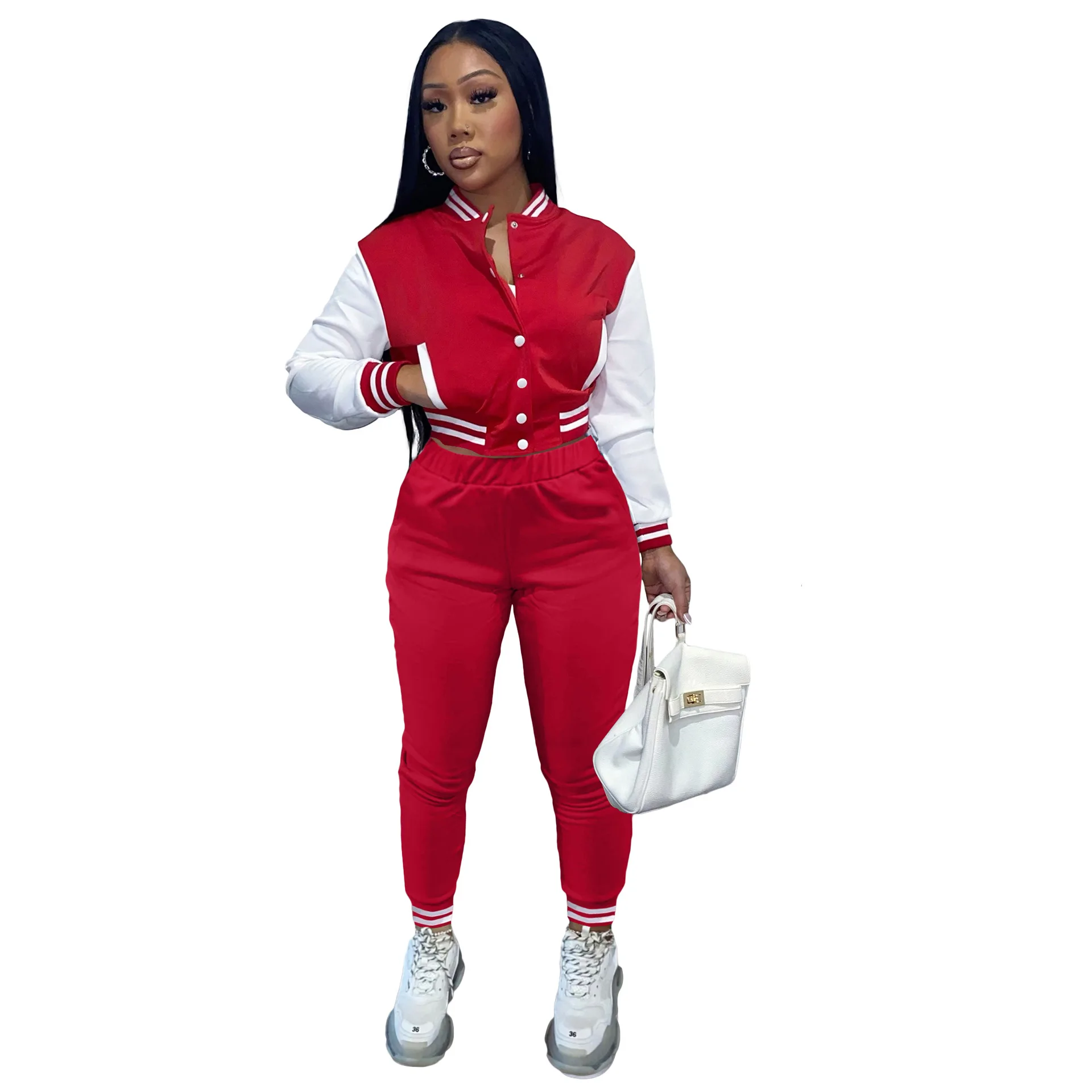 2021 Custom Fall Jacket Short Coats Fashion Cropped Bomber Letterman Baseball Jackets Womens