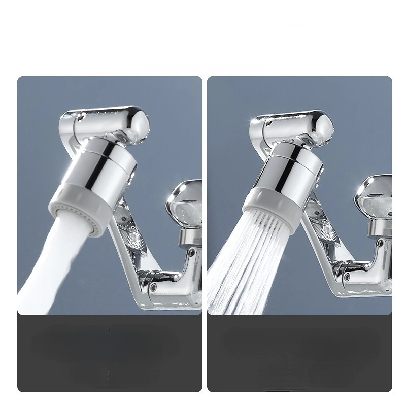 1080 Rotating Faucet Extender Aerator Universal Splash Filter Faucet Big Angle Rotating Robotic Arm Water Nozzle Faucet Extender