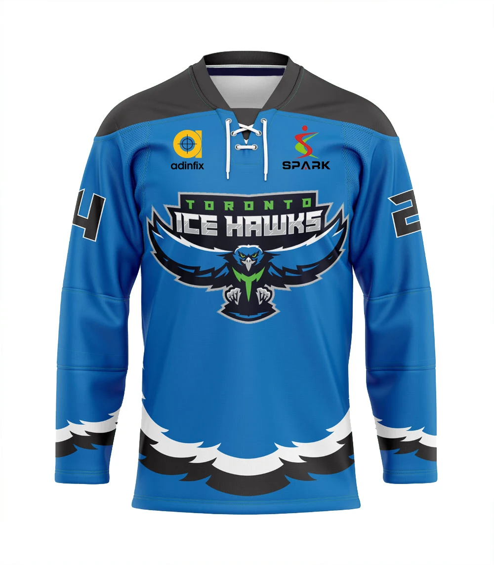 High Quality College Ice Hockey Uniforms Double Sided Sublimation Print 100% Polyester Chandail De hockey