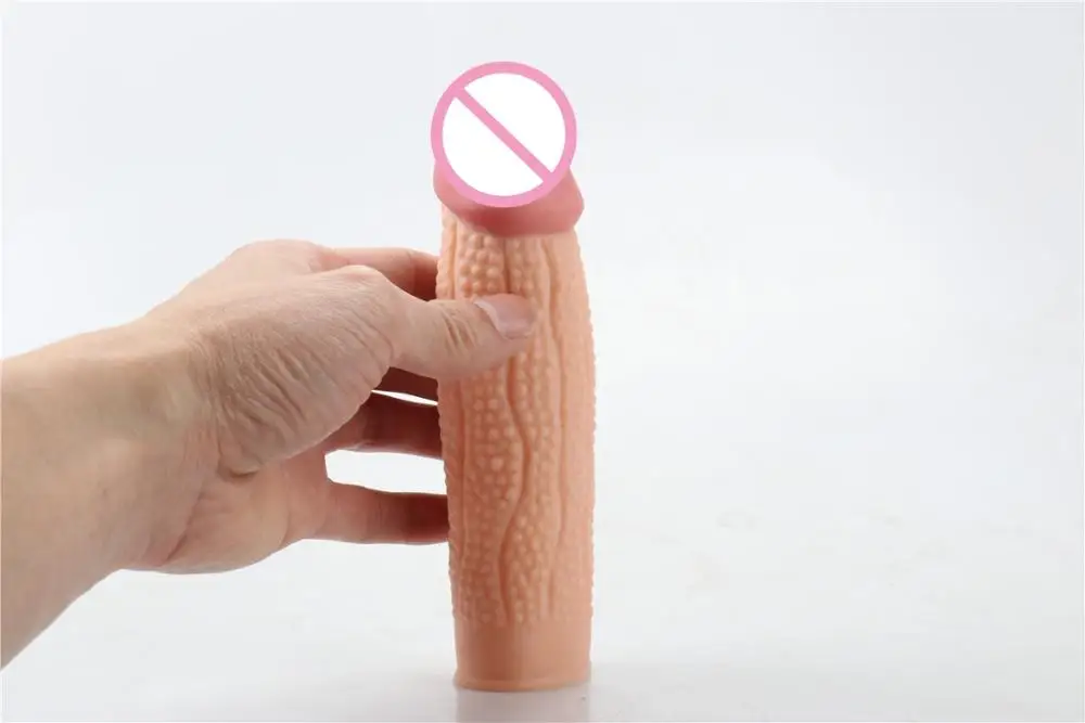 
waterproof realistic custom penis enlargement extension sleeves condom for men 