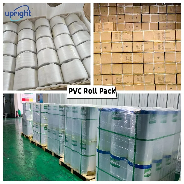 Upright Factory price directly 0.2mm thickness 600mm width clear rigid transparent pvc plastic roll
