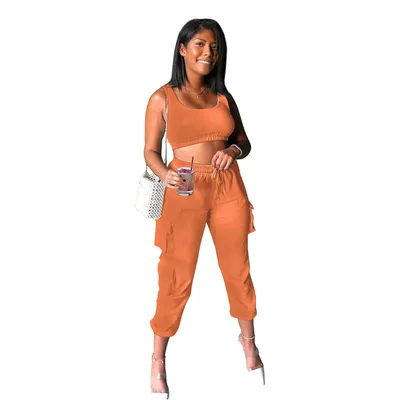 
Женский спортивный костюм wintwer, однотонный спортивный костюм с коротким топом и брюками с высокой талией, большие размеры, на осень 